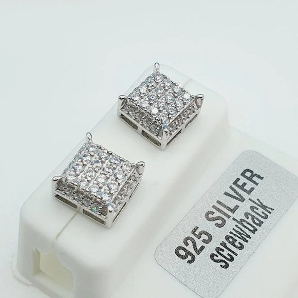 "925 Sterling Silver Cubic Zirconia Earrings, UU1P6A6106 - Picture 7 of 9
